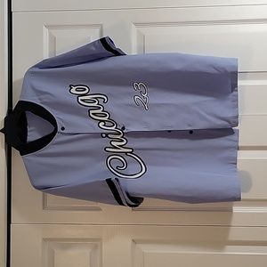 Men's jersey style shirt, light blue, 'chicago'.